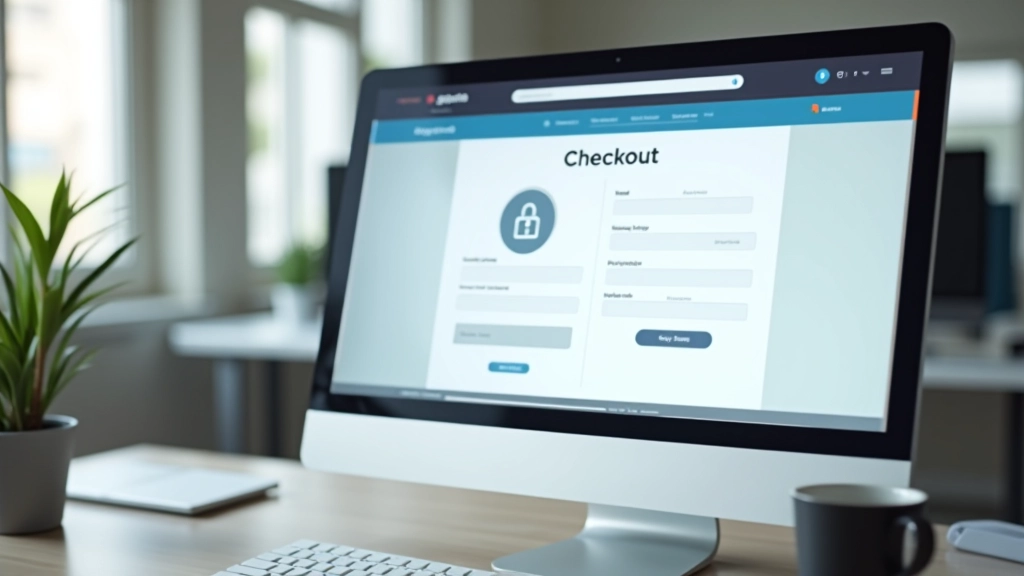 Pagina di checkout sicuro con lucchetto SSL e campi di pagamento protetti